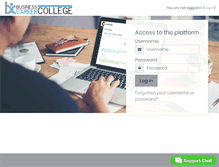 Tablet Screenshot of moodle.businesscareercollege.com