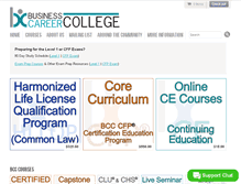 Tablet Screenshot of businesscareercollege.com